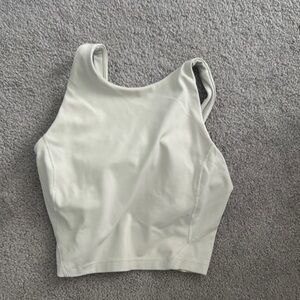 Lululemon Athletica Cream Fitted Crop Tank Top